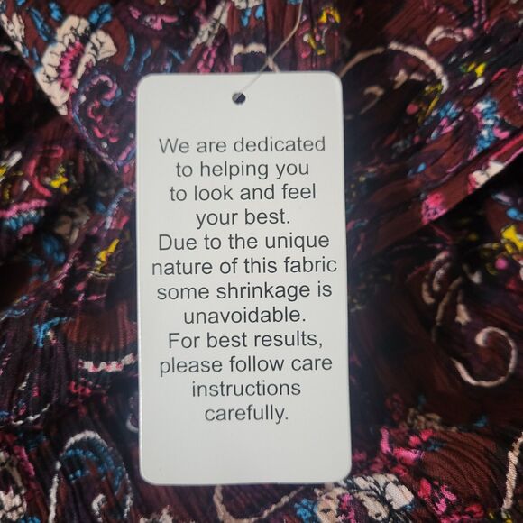 New 3X 30/32 Crinkled Flutter Maxi Dress Paisley Boho Festival Purple Floral - Picture 6 of 9